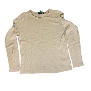 Beige Long Sleeve Top